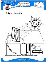 Çocuklar İçin Enerji Tasarrufu Haftası Boyama Sayfaları 